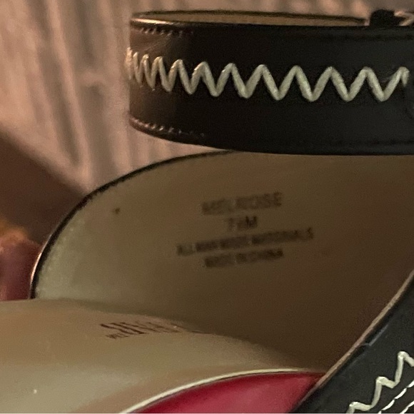 Just Fab Unique Wedge Ankle Sandal S 7.5 M - Picture 6 of 7